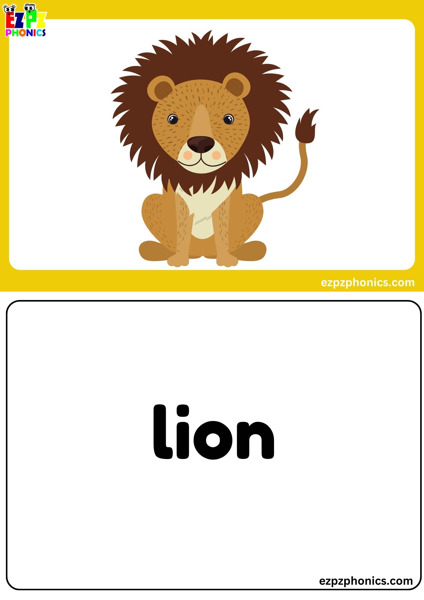 Letter L Free Kindergarten Phonics Alphabet Letter Sounds Flashcards. Words on the Back.